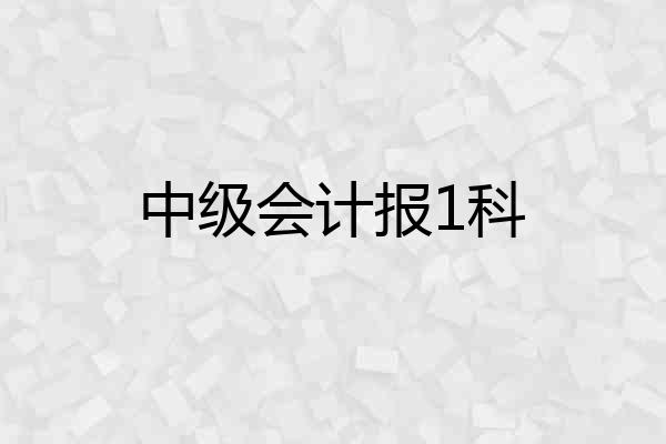 中级会计报1科