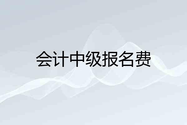 会计中级报名费