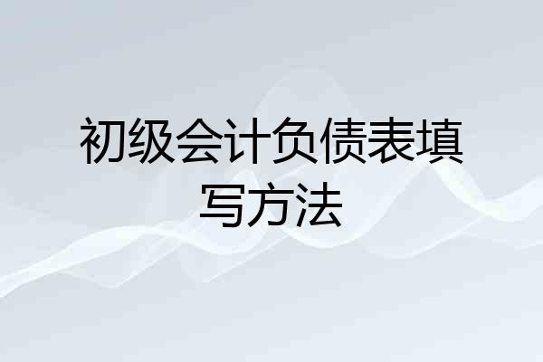 初级会计负债表填写方法