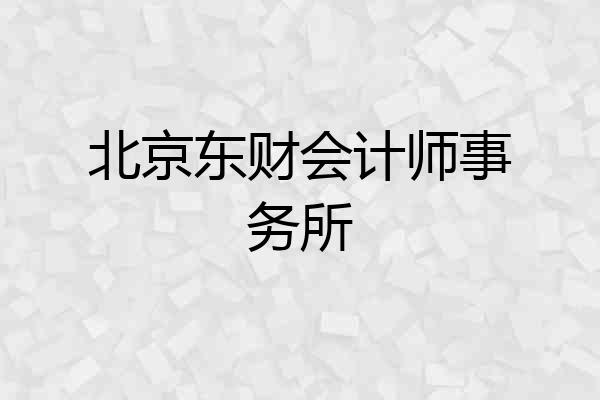 北京东财会计师事务所