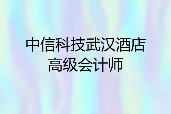 中信科技武汉酒店高级会计师