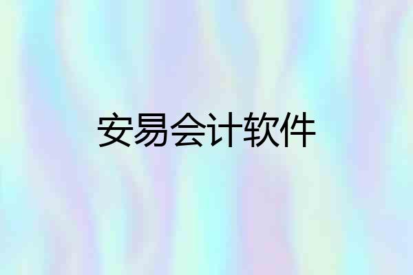 安易会计软件
