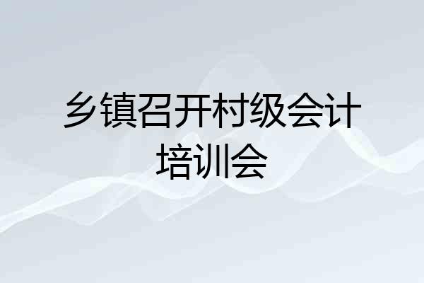 乡镇召开村级会计培训会