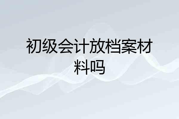 初级会计放档案材料吗