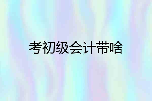 考初级会计带啥