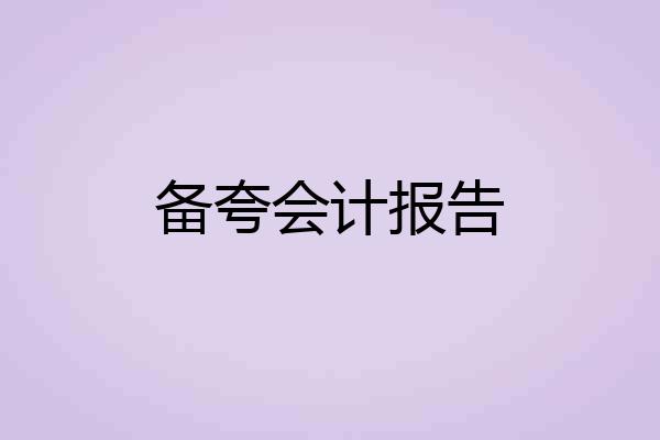 备夸会计报告