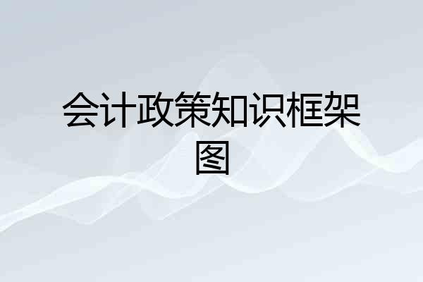 会计政策知识框架图