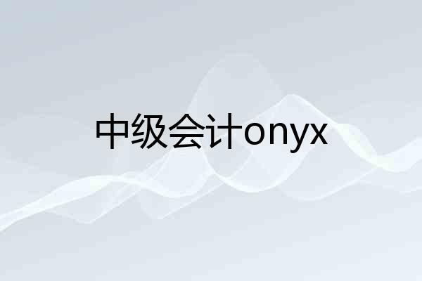 中级会计onyx