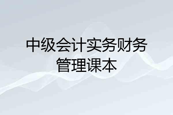 中级会计实务财务管理课本