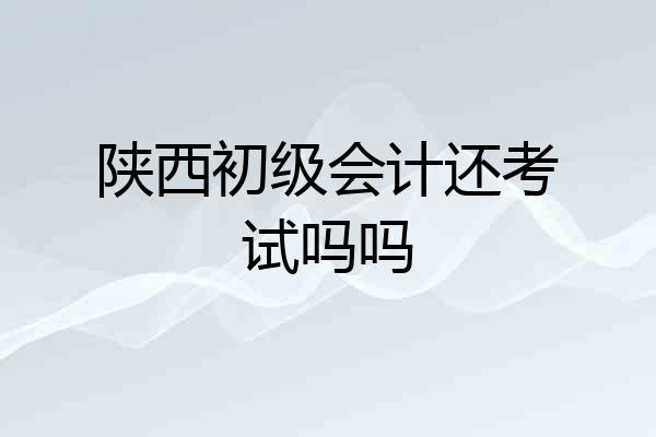 陕西初级会计还考试吗吗