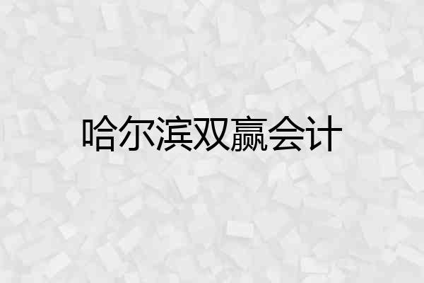 哈尔滨双赢会计