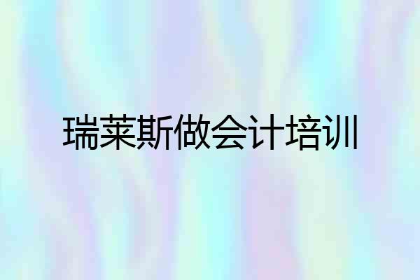 瑞莱斯做会计培训