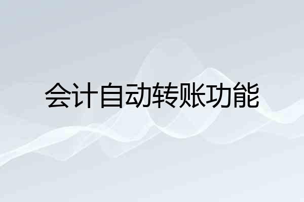 会计自动转账功能