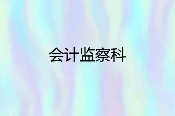 会计监察科