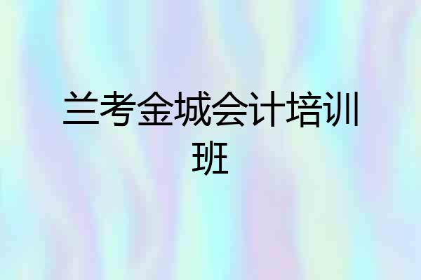 兰考金城会计培训班
