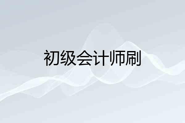 初级会计师刷