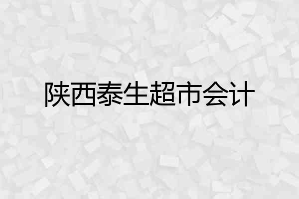 陕西泰生超市会计