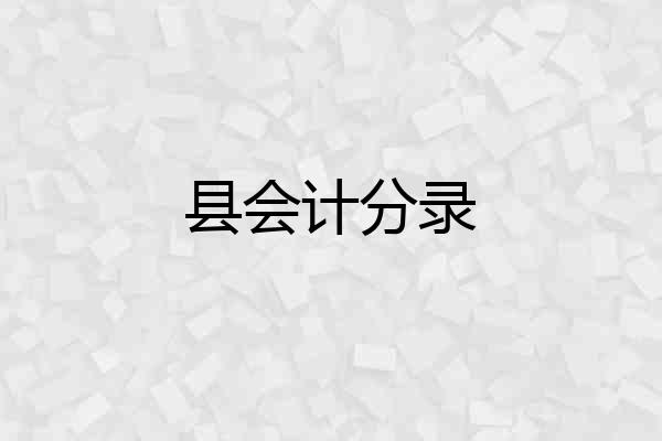 县会计分录