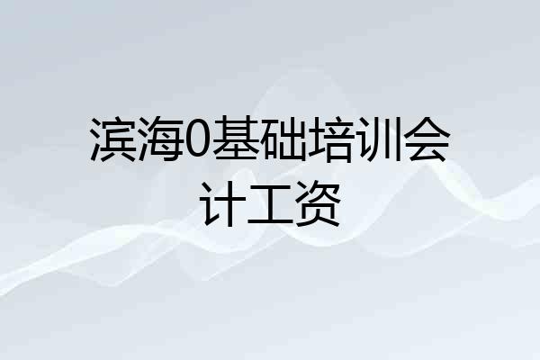 滨海0基础培训会计工资