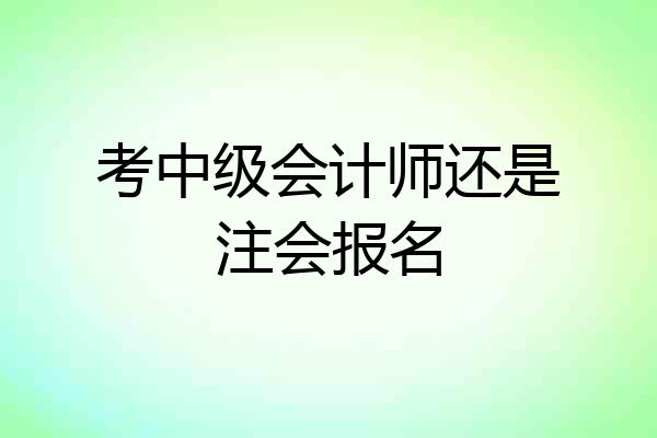考中级会计师还是注会报名