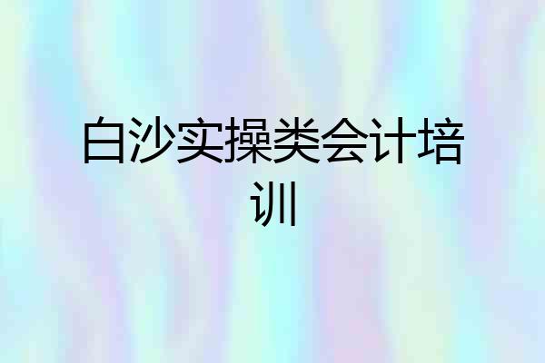 白沙实操类会计培训