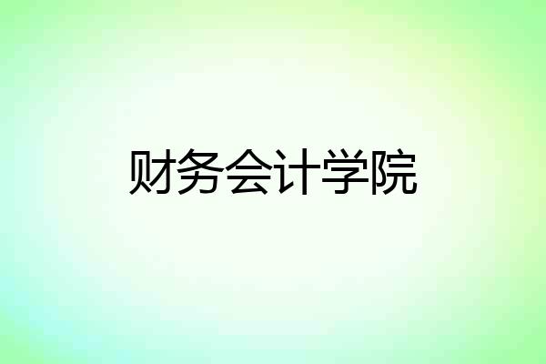 财务会计学院