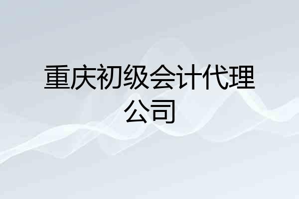 重庆初级会计代理公司
