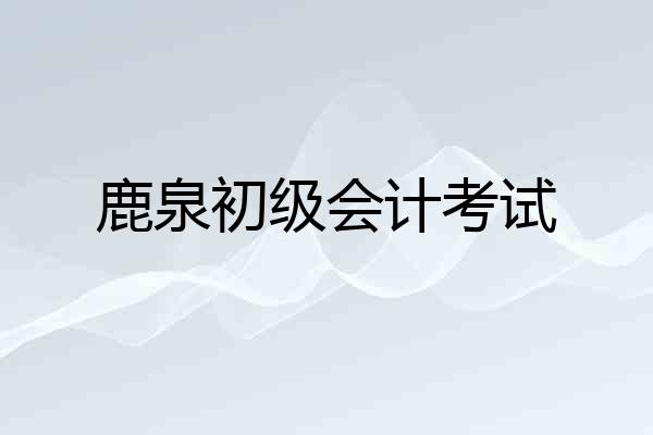 鹿泉初级会计考试