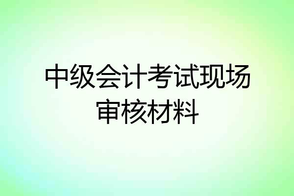 中级会计考试现场审核材料