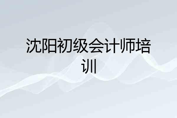 沈阳初级会计师培训