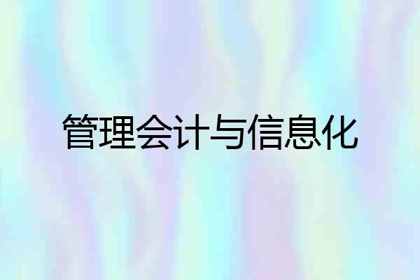 管理会计与信息化