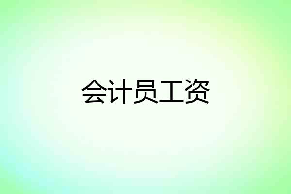 会计员工资