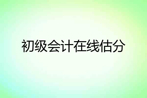 初级会计在线估分