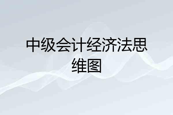 中级会计经济法思维图