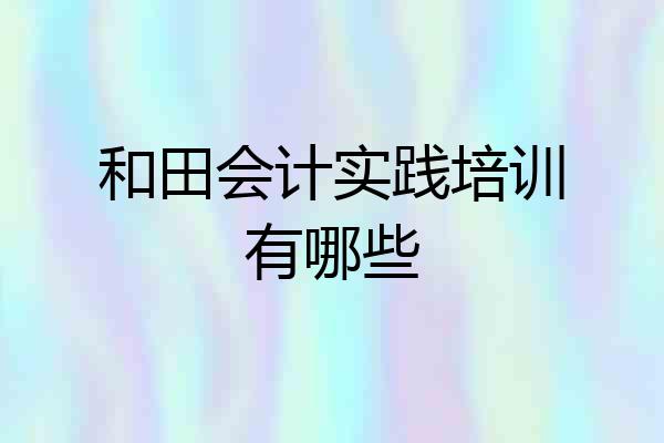 和田会计实践培训有哪些