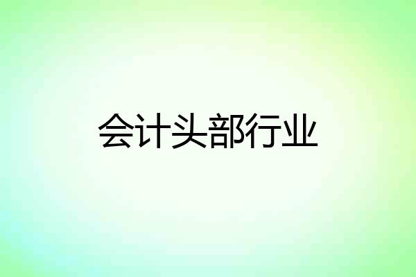 会计头部行业