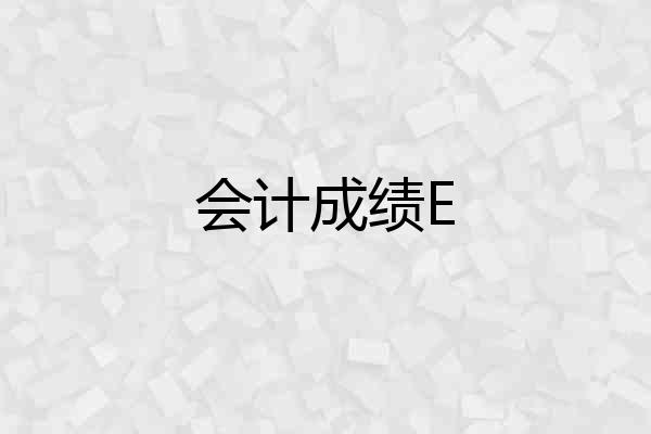 会计成绩E