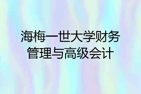 海梅一世大学财务管理与高级会计