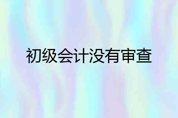 初级会计没有审查