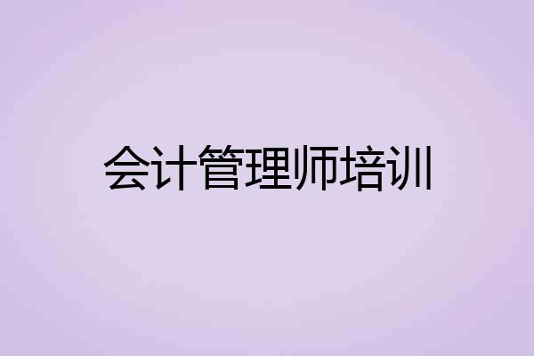 会计管理师培训
