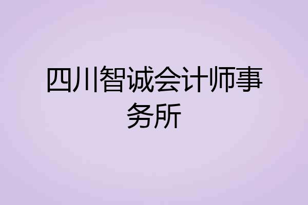 四川智诚会计师事务所
