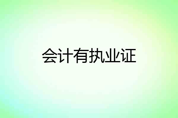 会计有执业证