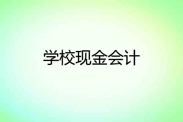 学校现金会计