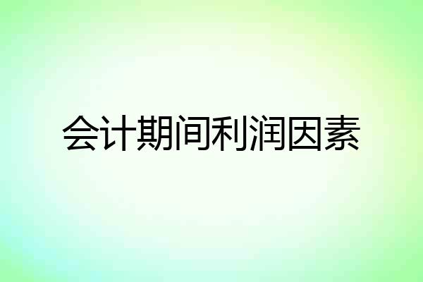 会计期间利润因素