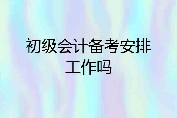初级会计备考安排工作吗