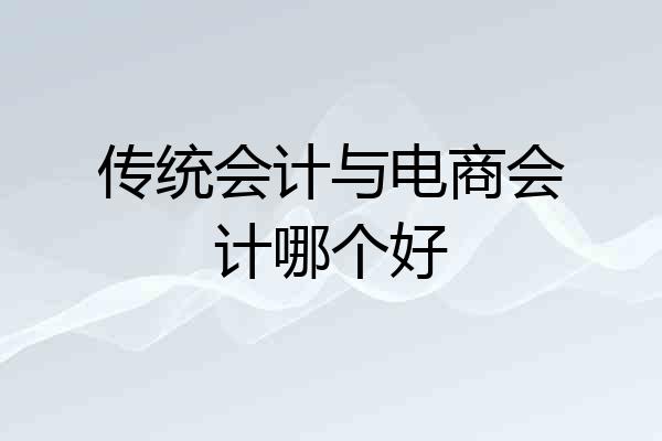 传统会计与电商会计哪个好