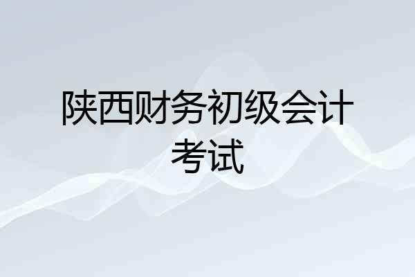 陕西财务初级会计考试