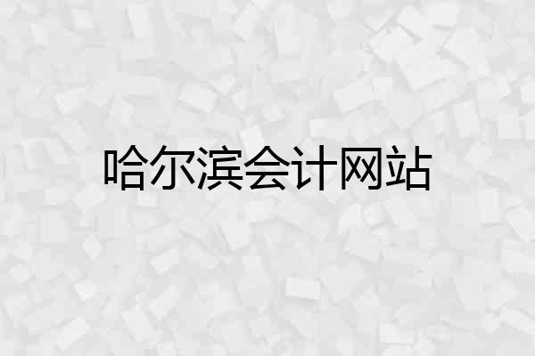 哈尔滨会计网站