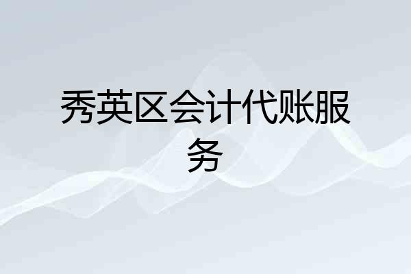 秀英区会计代账服务