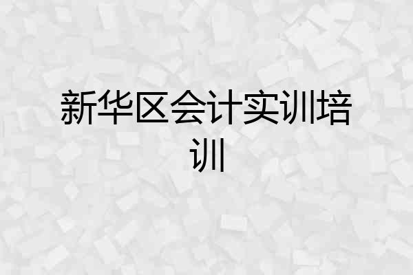 新华区会计实训培训